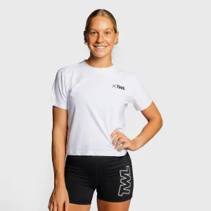 TWL - WOMEN'S EVERYDAY CROPPED T-SHIRT SL - WHITE/BLACK