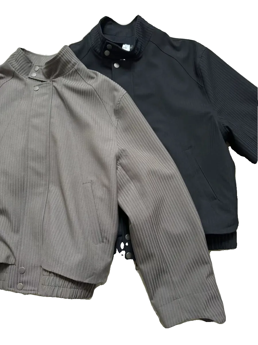 Two-Tone High Neck Jacket