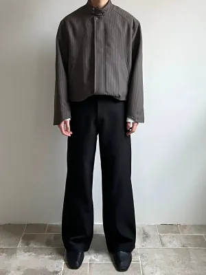 Two-Tone High Neck Jacket