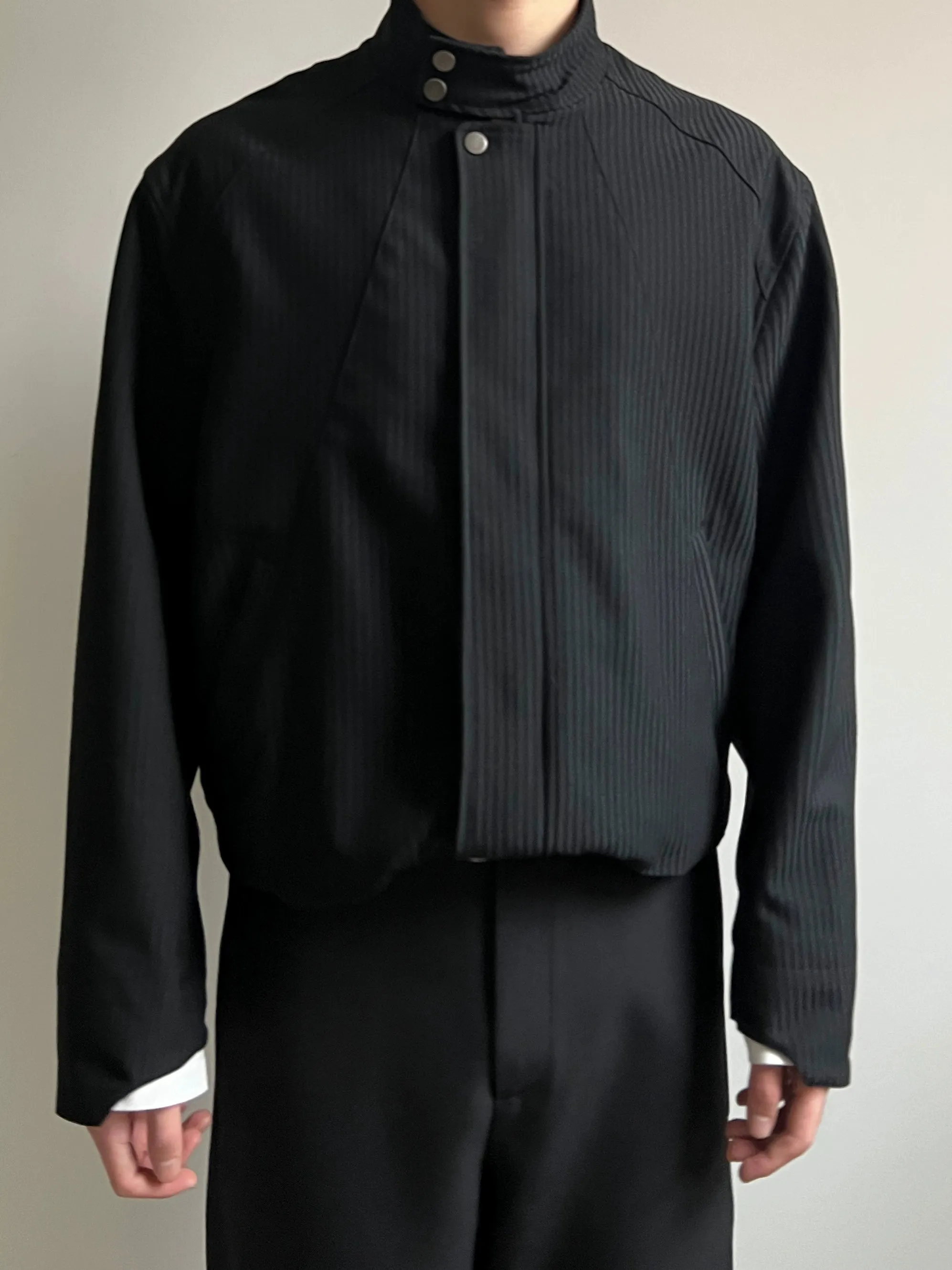 Two-Tone High Neck Jacket