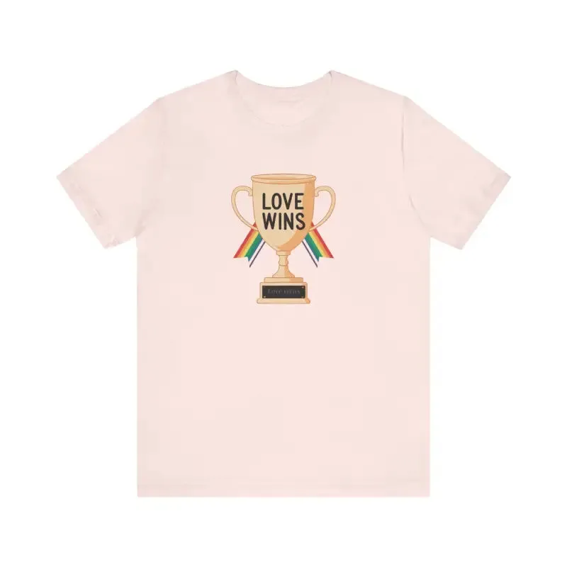 Unisex Jersey Tee Love Wins High Quality Print