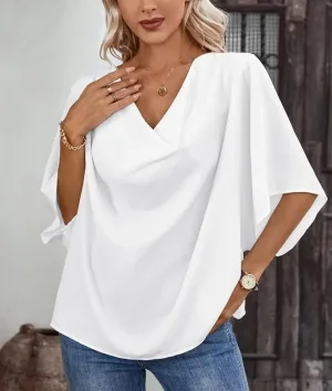 Valencia™ - Draped Elegance Blouse