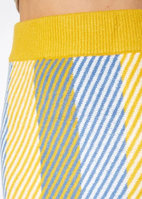 Vibrant Stripes Knit Midi Skirt
