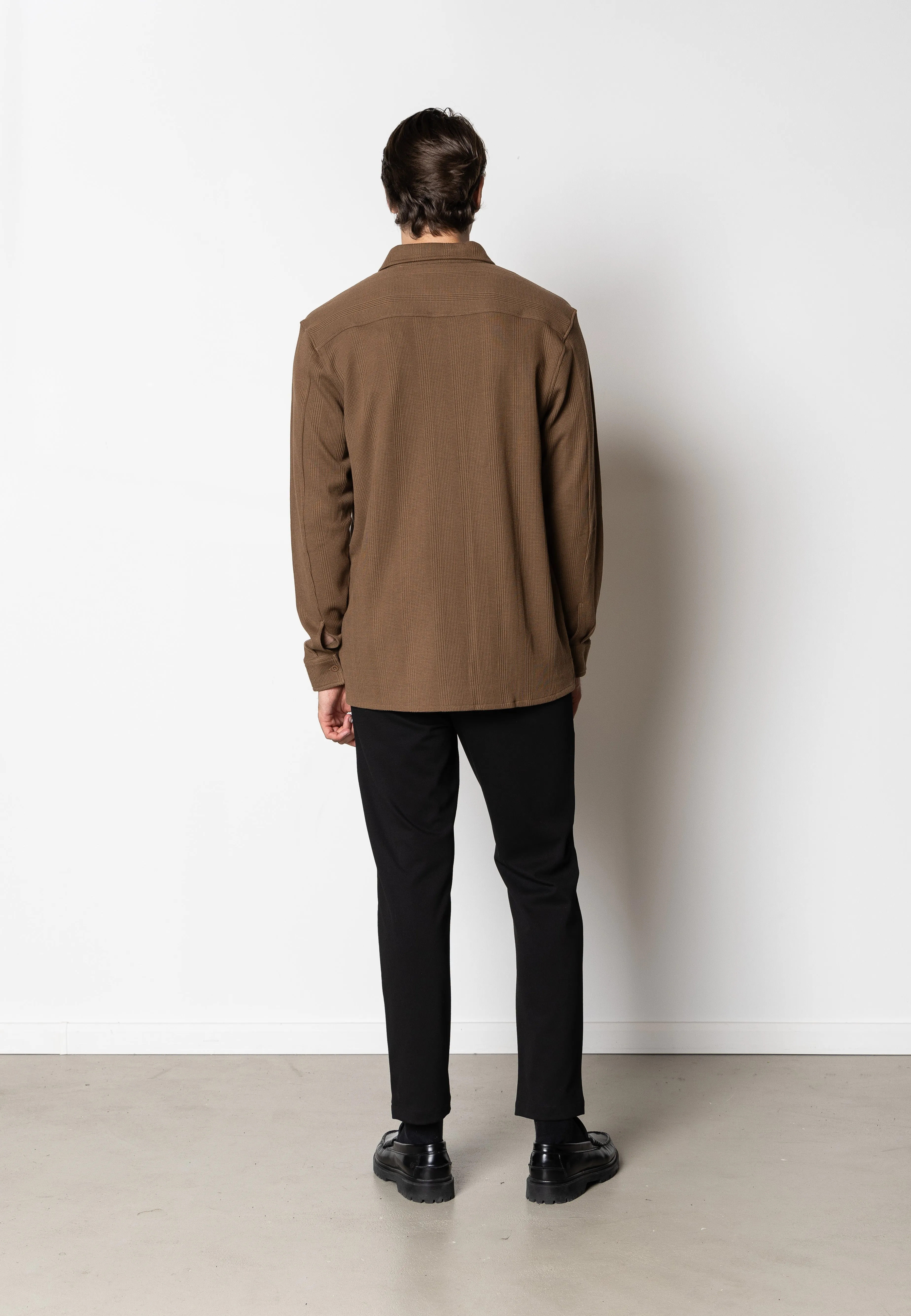 Viggo structured shirt - Brun