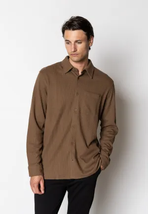 Viggo structured shirt - Brun