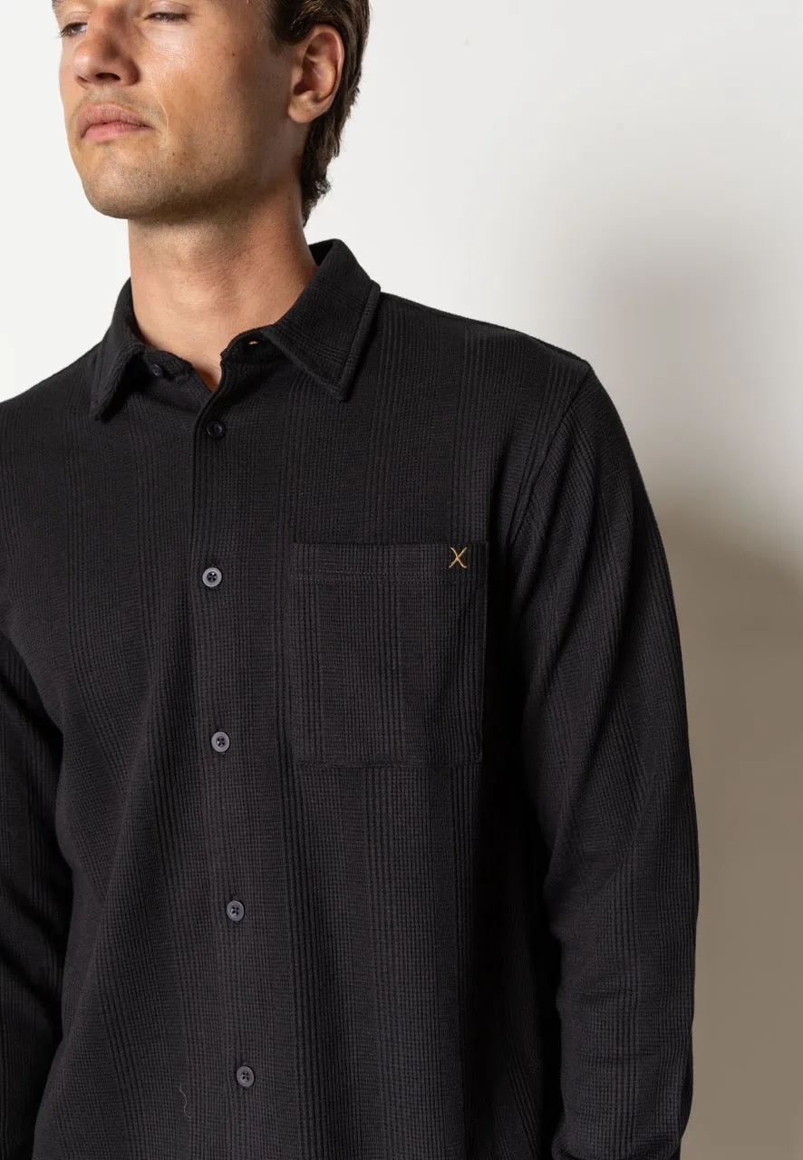 Viggo structured shirt - Sort