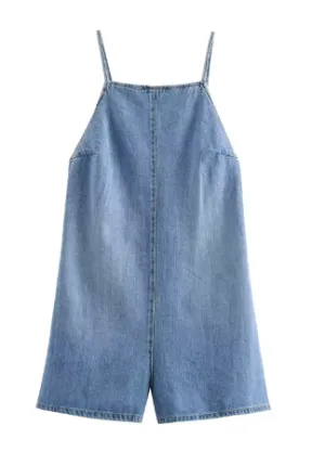 Viktoria - Jumpsuit with denim waistband.
