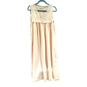 Vintage Christian Dior Full length Soft Pink Lace Trim Nightgown