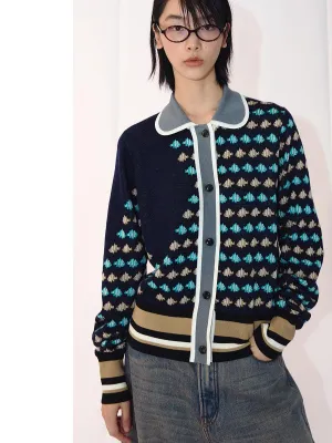Vintage Goldfish Jacquard Cardigan