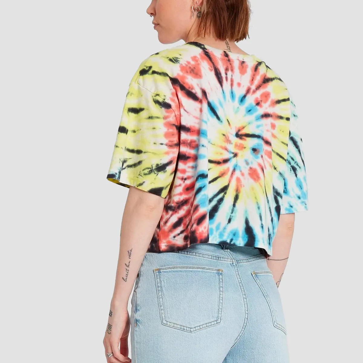 Volcom Galactic Stone Cropped T-Shirt Multi - Womens