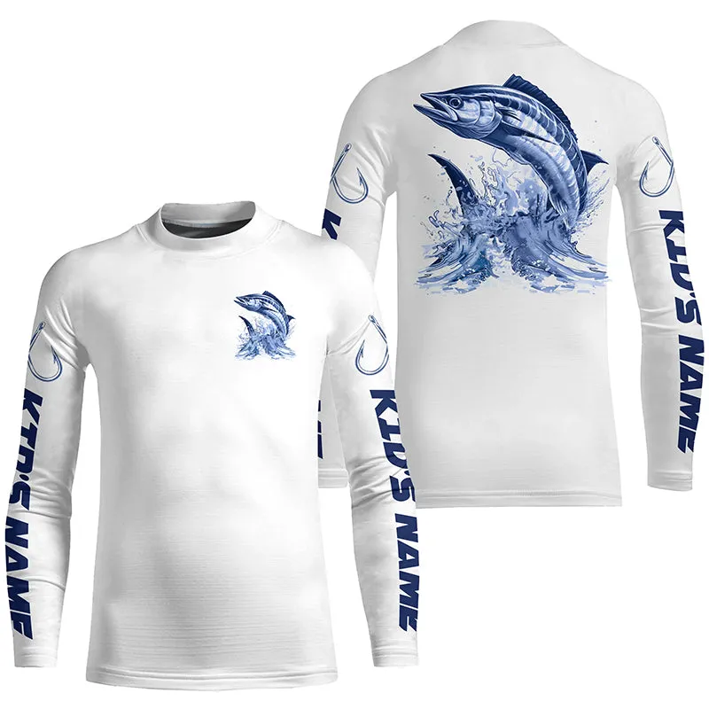 Wahoo Long Sleeve Fishing Shirts, Wahoo Custom Fishing Jerseys Saltwater Fishing Gifts IPHW6883