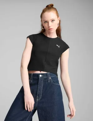 Wardrobe Ess Ribbed Baby Tee - Black