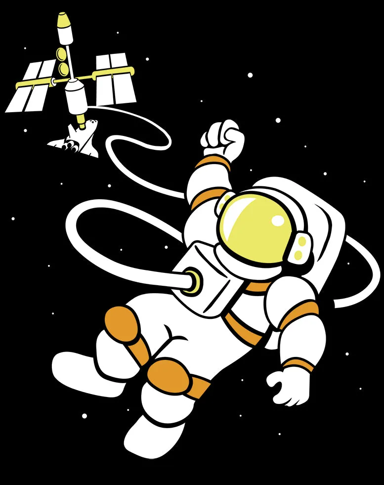 Weird Science Astronaut Official Kid's T-shirt (Black)