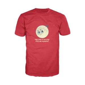 Weird Science Sad Moon Official Men's T-shirt (Red)