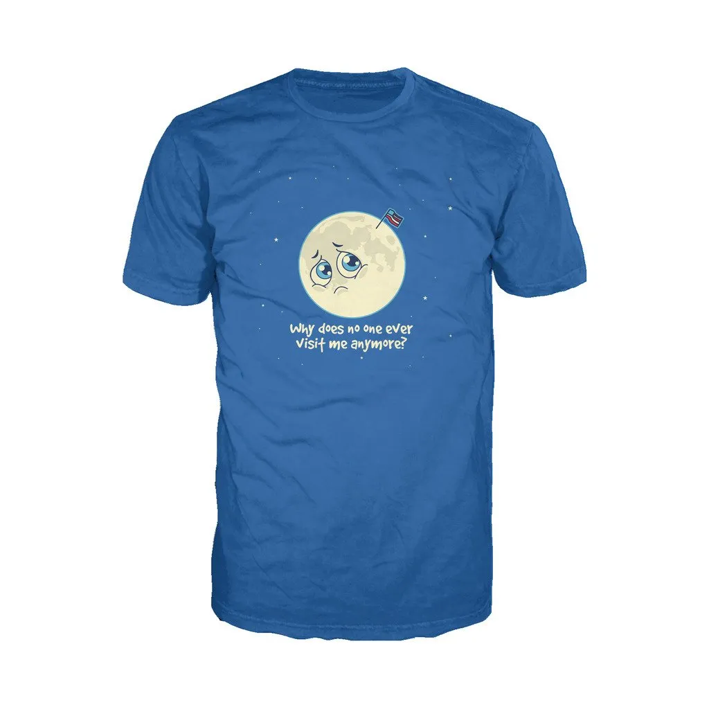 Weird Science Sad Moon Official Men's T-shirt (Royal Blue)