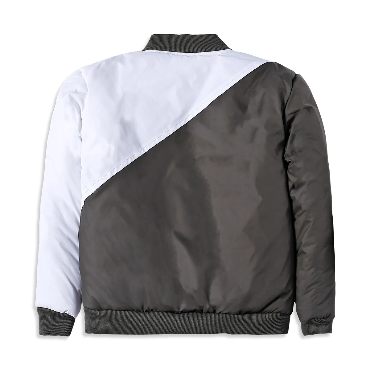 White & Olive Green Puffer Jacket