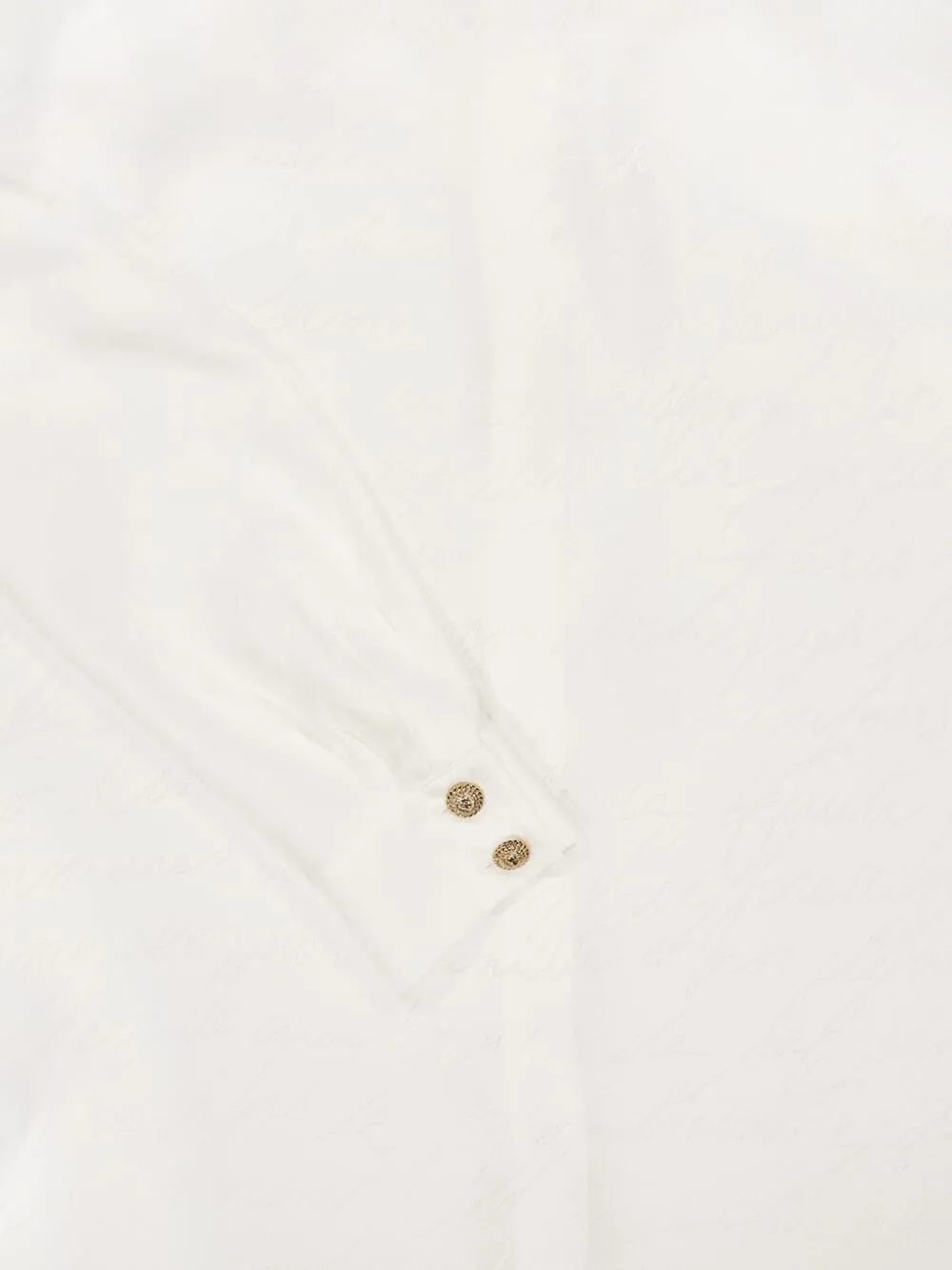White Jacquard Long-Sleeve Shirt
