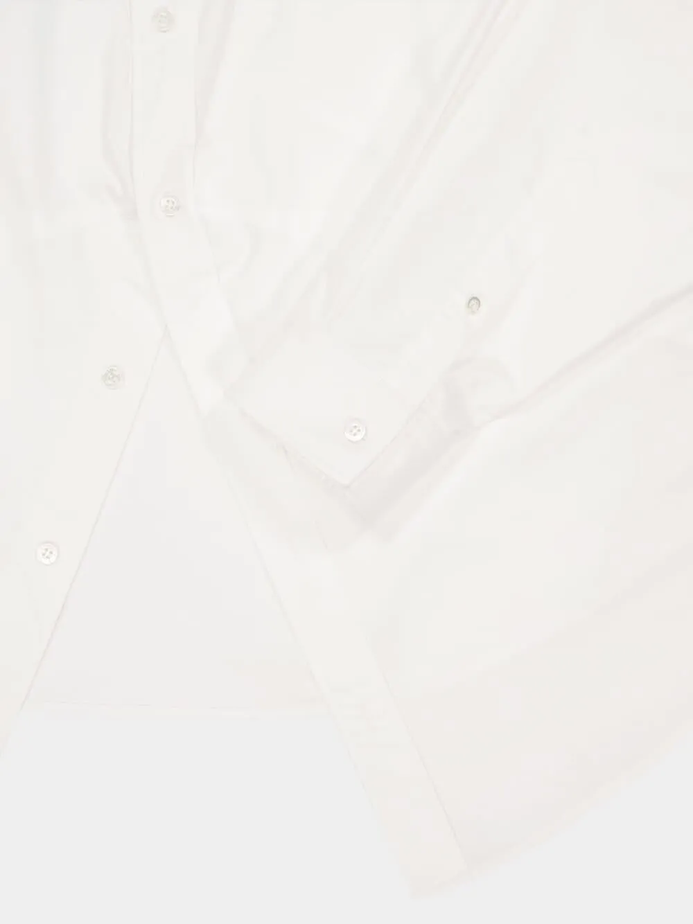White Long-Sleeved Cotton Shirt