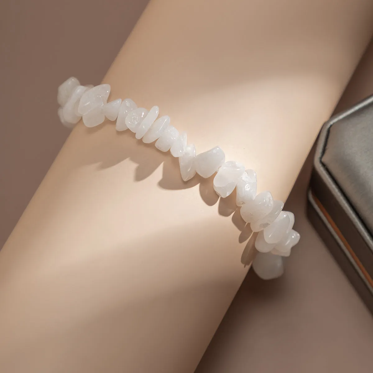 White Quartz Stretch Bracelet