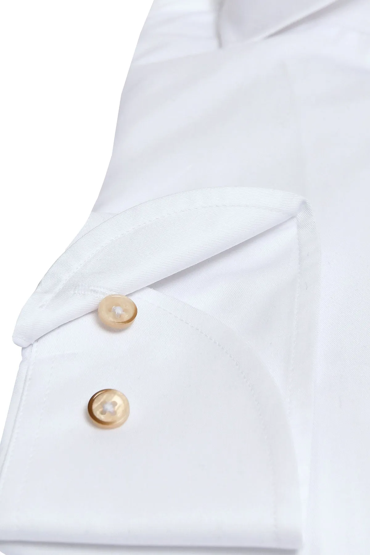 White regular fit one-piece collar shirt