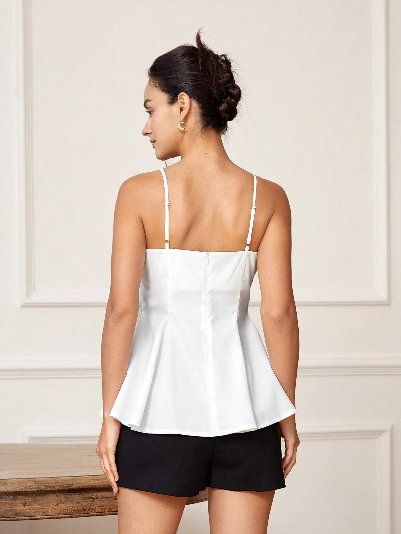 White Strappy Cutout Top