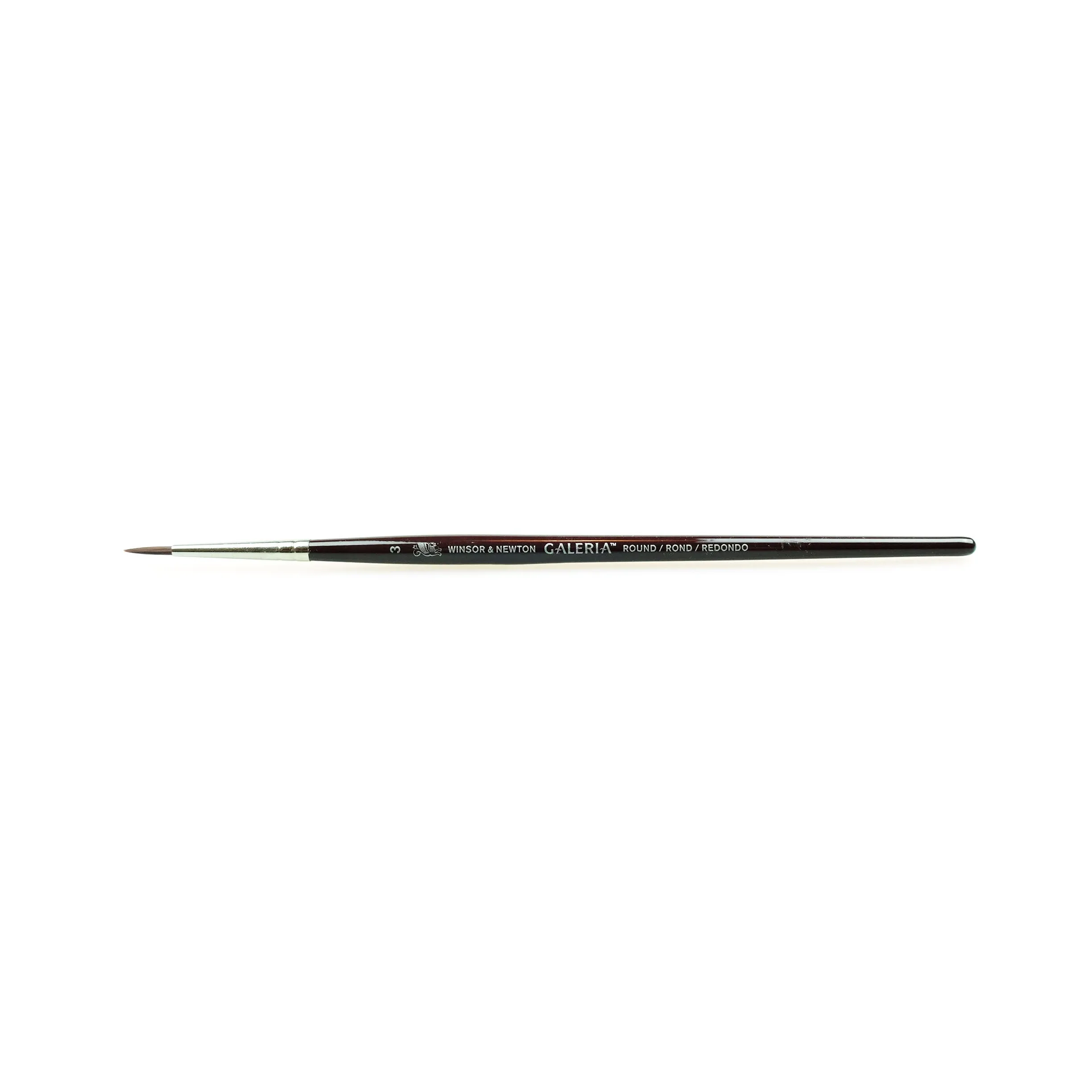 Winsor & Newton Galeria Short Handle Brush, Round Size 3