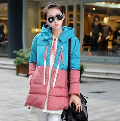 Women jacket Hoody Long Style Warm Winter Coat Women Plus Size M~XXXL