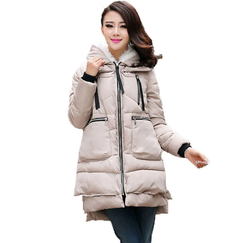 Women jacket Hoody Long Style Warm Winter Coat Women Plus Size M~XXXL