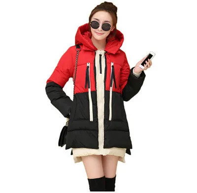 Women jacket Hoody Long Style Warm Winter Coat Women Plus Size M~XXXL