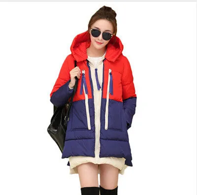 Women jacket Hoody Long Style Warm Winter Coat Women Plus Size M~XXXL