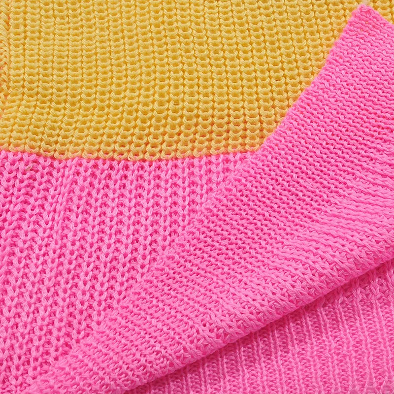 Women New Rainbow Stitching Cardigan