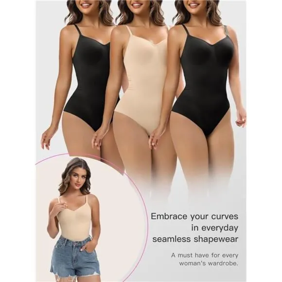 Women Shapewear Tummy Control Bodysuit Beige
