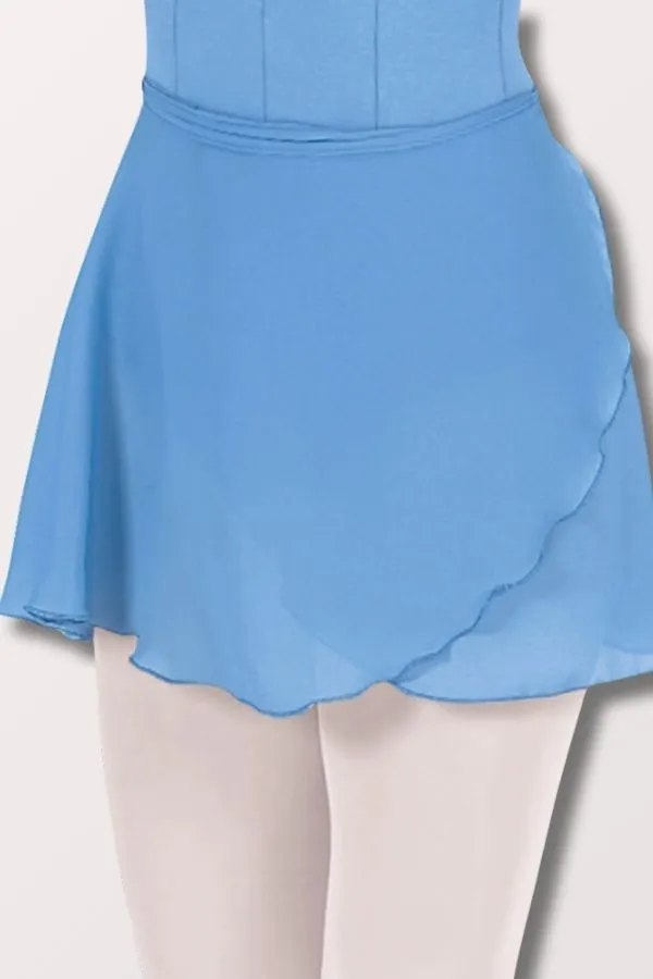 Women's 14 Inch Chiffon Wrap Skirt - Light Blue