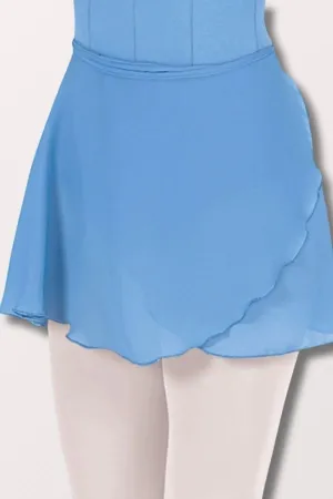 Women's 14 Inch Chiffon Wrap Skirt - Light Blue