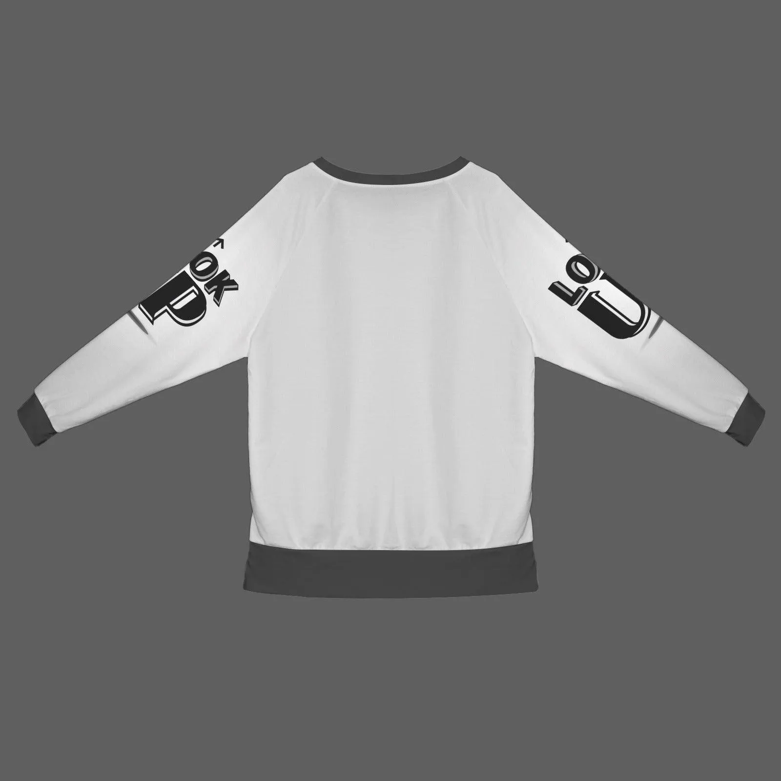 Women's Crew Neck Long Sleeve Side Zipper Sweatshirt