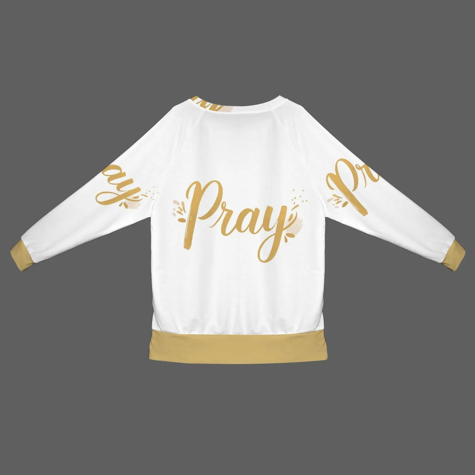 Women's Crew Neck Long Sleeve Side Zipper Sweatshirt