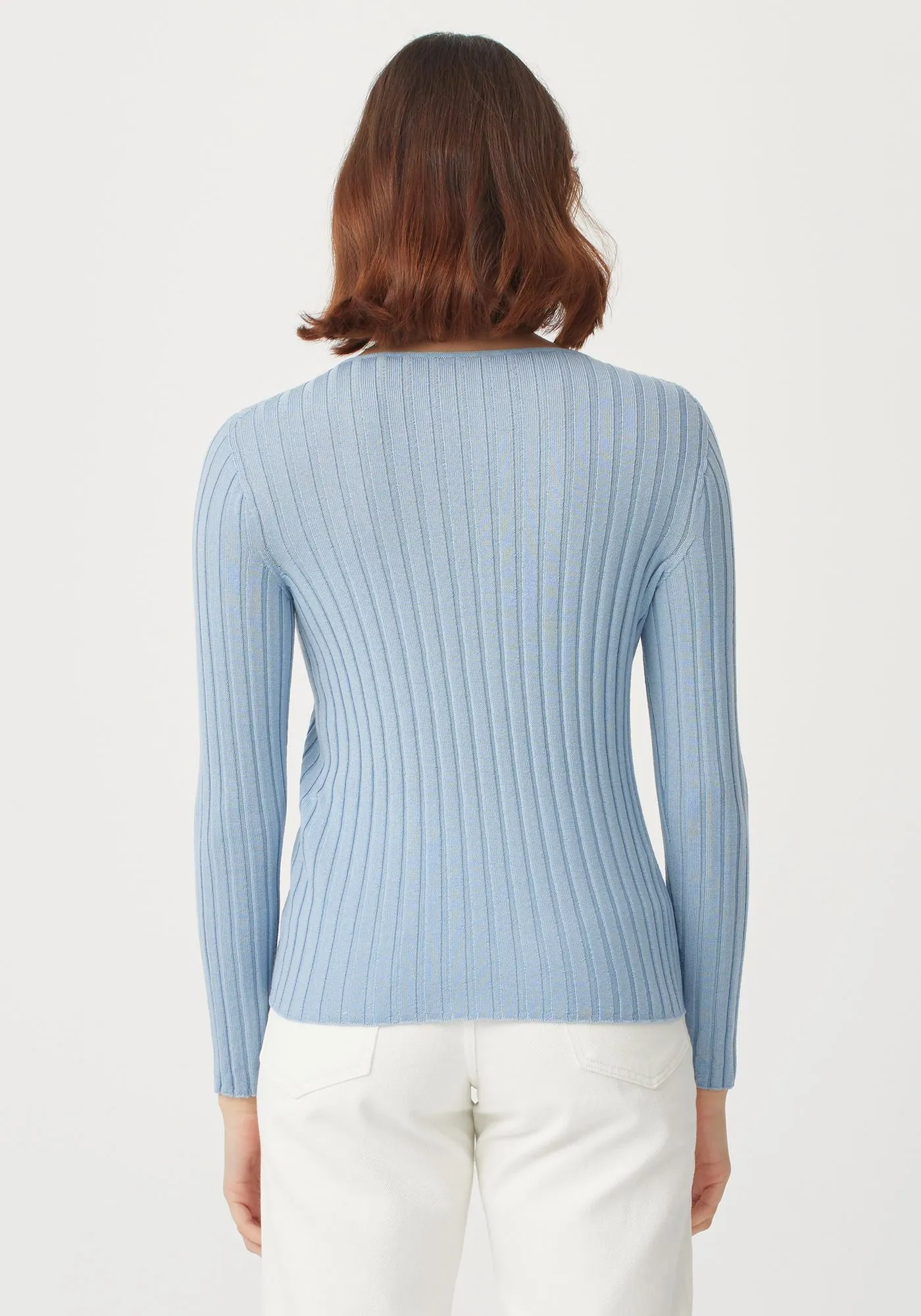Womens Nami Rib Crew-Cascade-100063