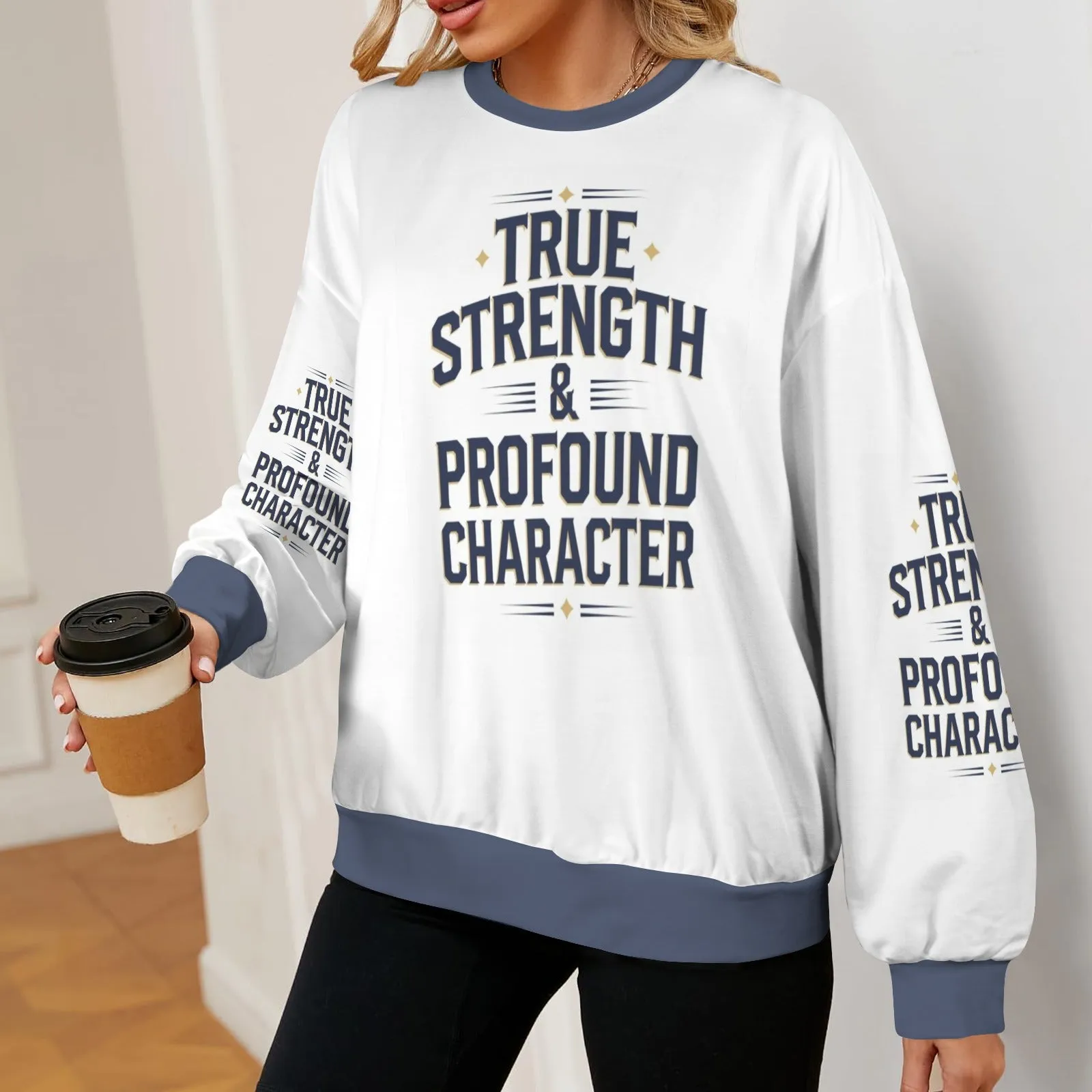 Women's Oversized Crew Neck Pullover Sweater