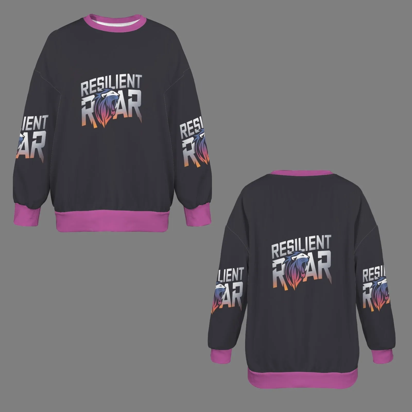Women's Oversized Crew Neck Pullover Sweater