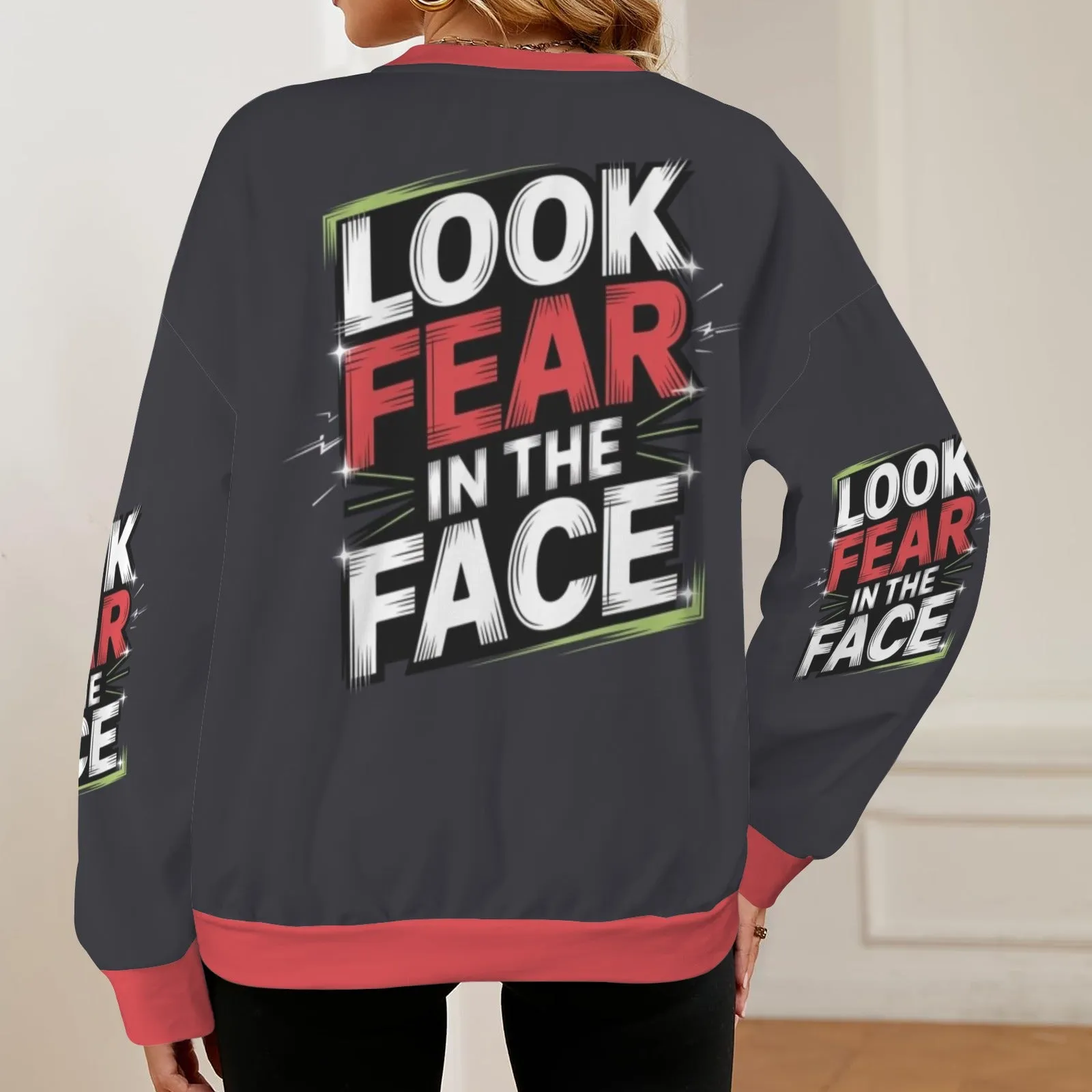 Women's Oversized Crew Neck Pullover Sweater