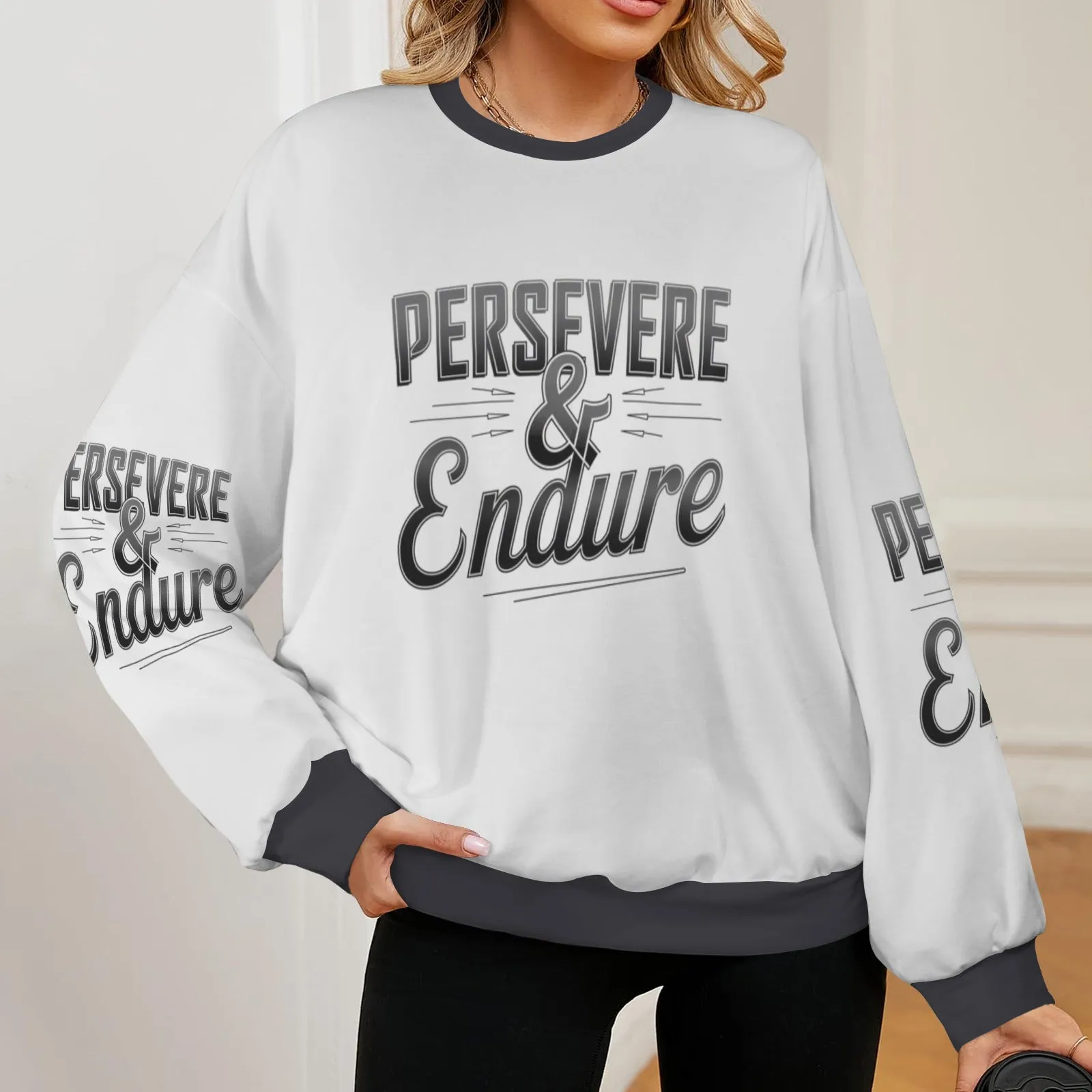 Women's Oversized Crew Neck Pullover Sweater