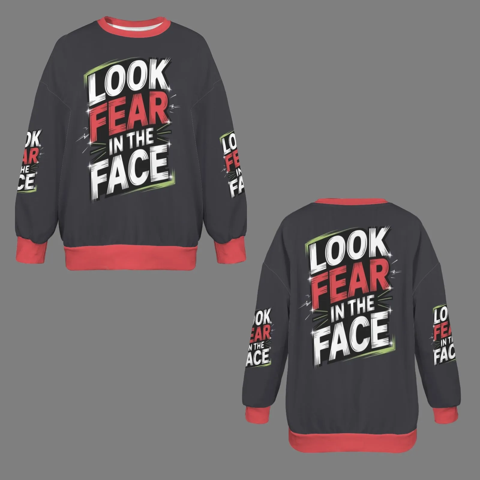 Women's Oversized Crew Neck Pullover Sweater