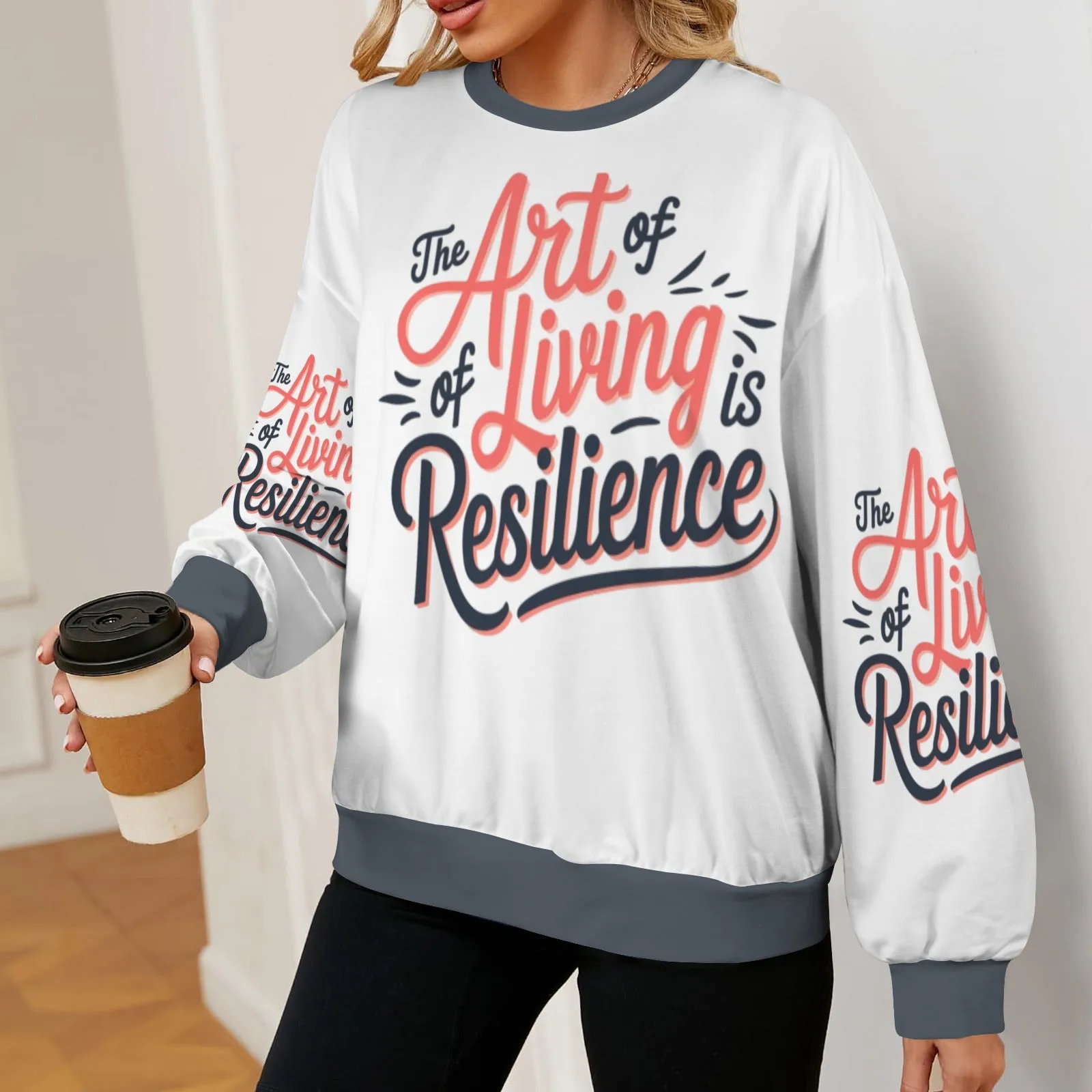 Women's Oversized Crew Neck Pullover Sweater