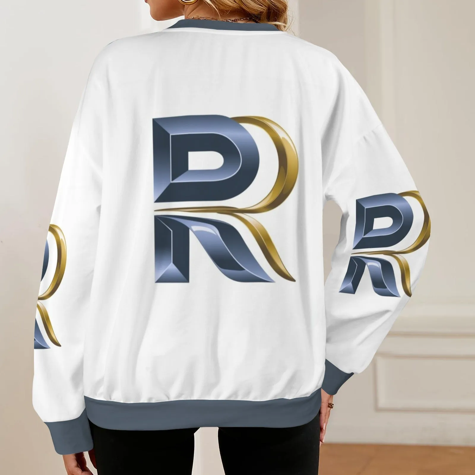 Women's Oversized Crew Neck Pullover Sweater