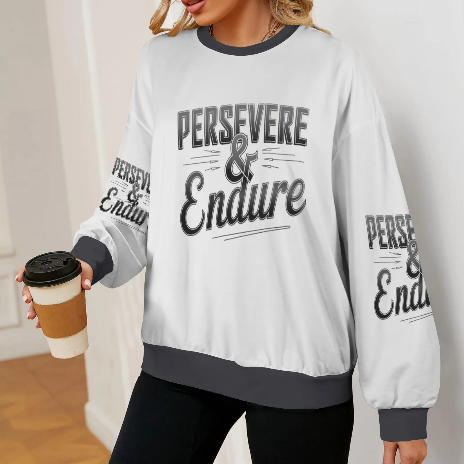 Women's Oversized Crew Neck Pullover Sweater