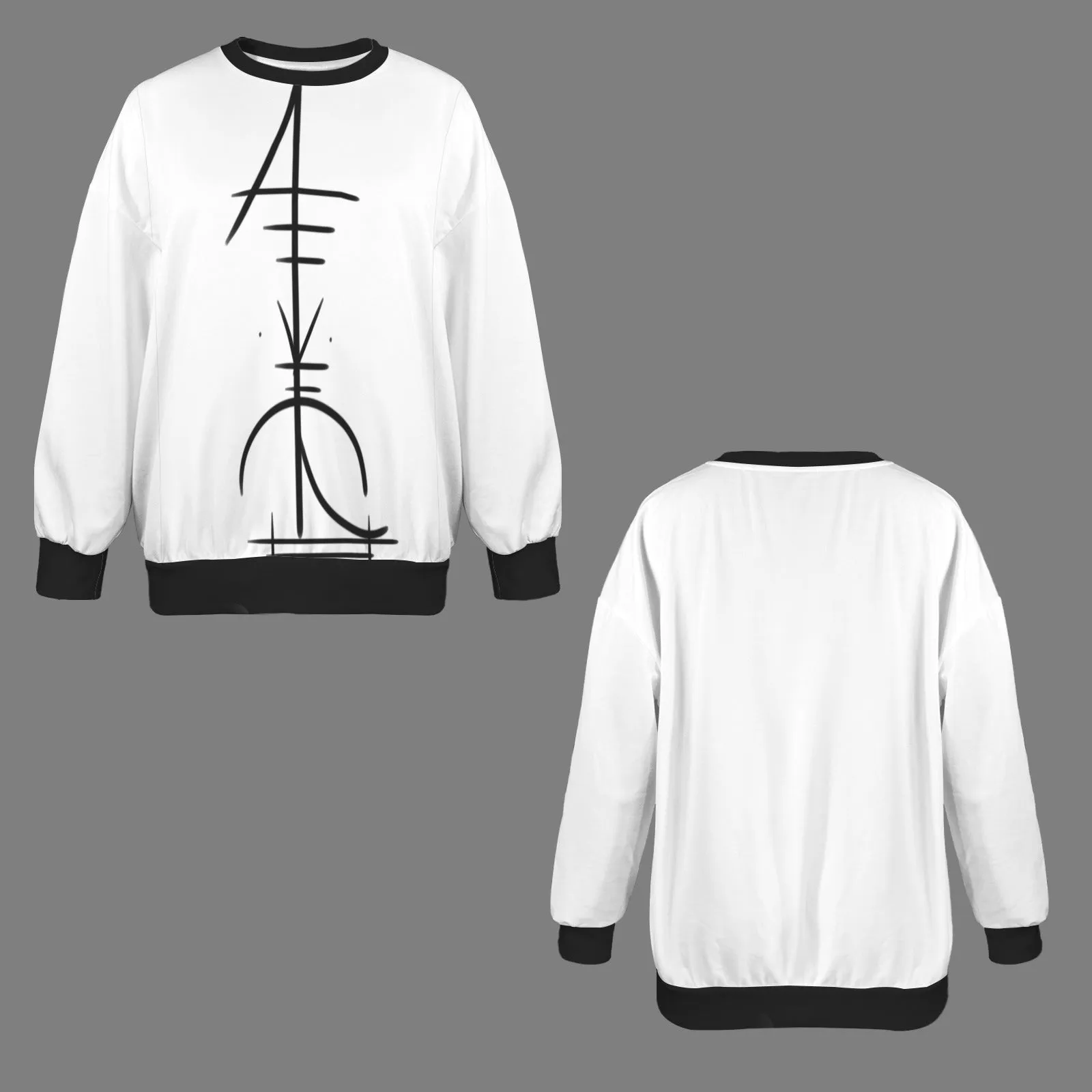 Women's Oversized Crew Neck Pullover Sweater