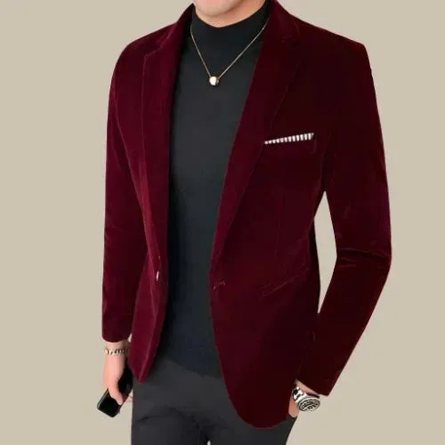 Yahya | Blazer en Velours Style Italien pour Homme