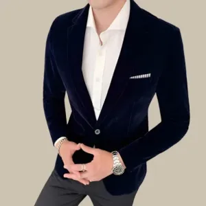 Yahya | Blazer en Velours Style Italien pour Homme
