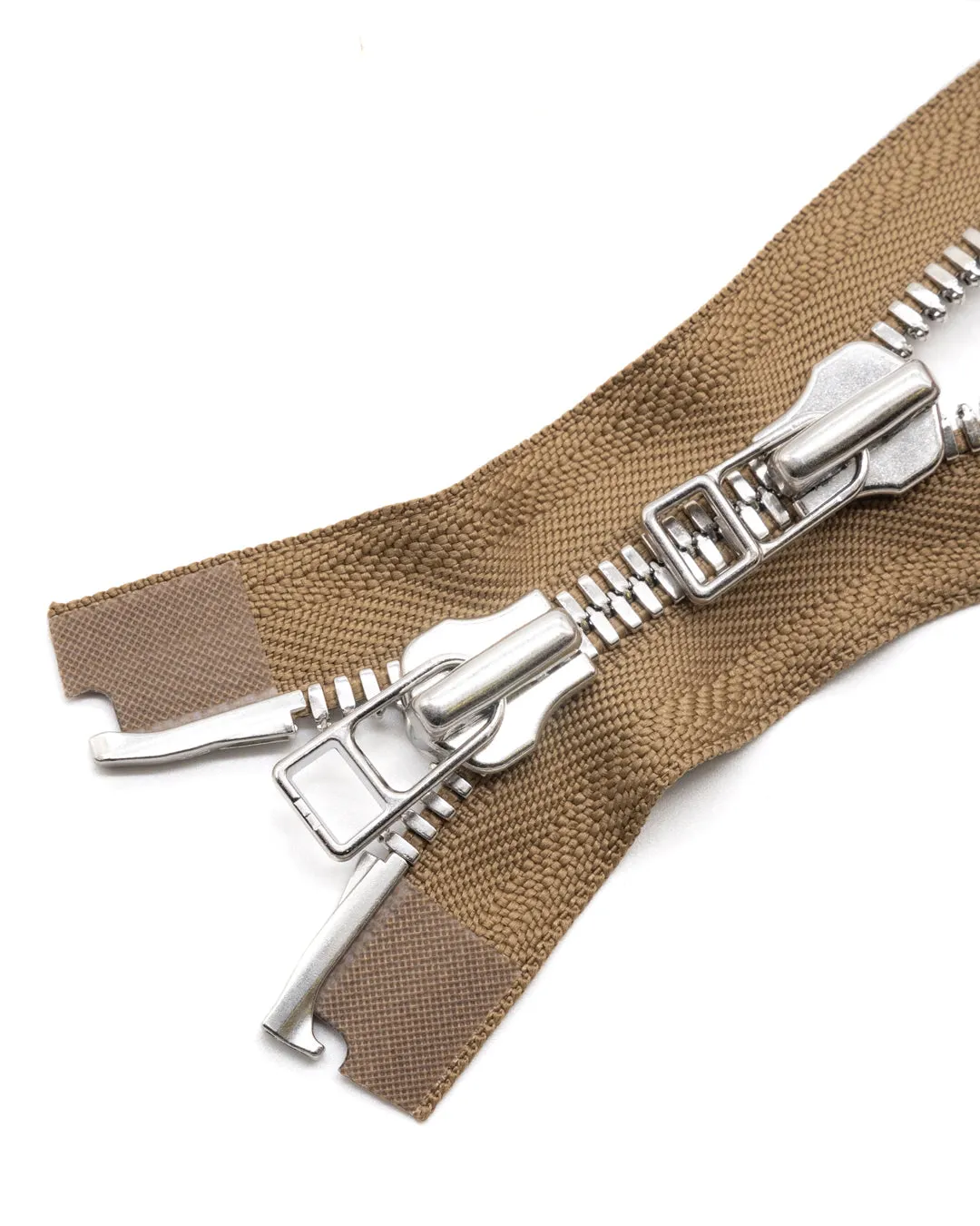 YKK Excella® | Complete, 2 way open-end zipper with double sliders | Silver | Size 8