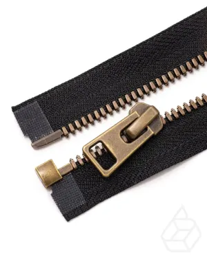 YKK Excella® | Complete, separating zipper with single slider | Antique Brass | Size 5